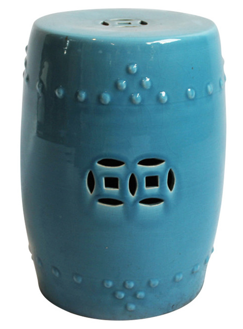 Blue Garden Stool Blue Garden Stool